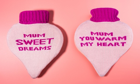 Groupon Unisex Pink Heart-Shaped Hot Water Bottle : Mum Sweet Dreams/One