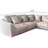 Image 4: Veneto Five Seater Lounger Sofa