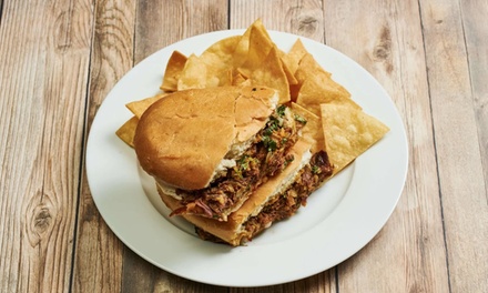 One Birria Plate + Choice of Jamaica or Horchata - Birrieria Tlaquepaque