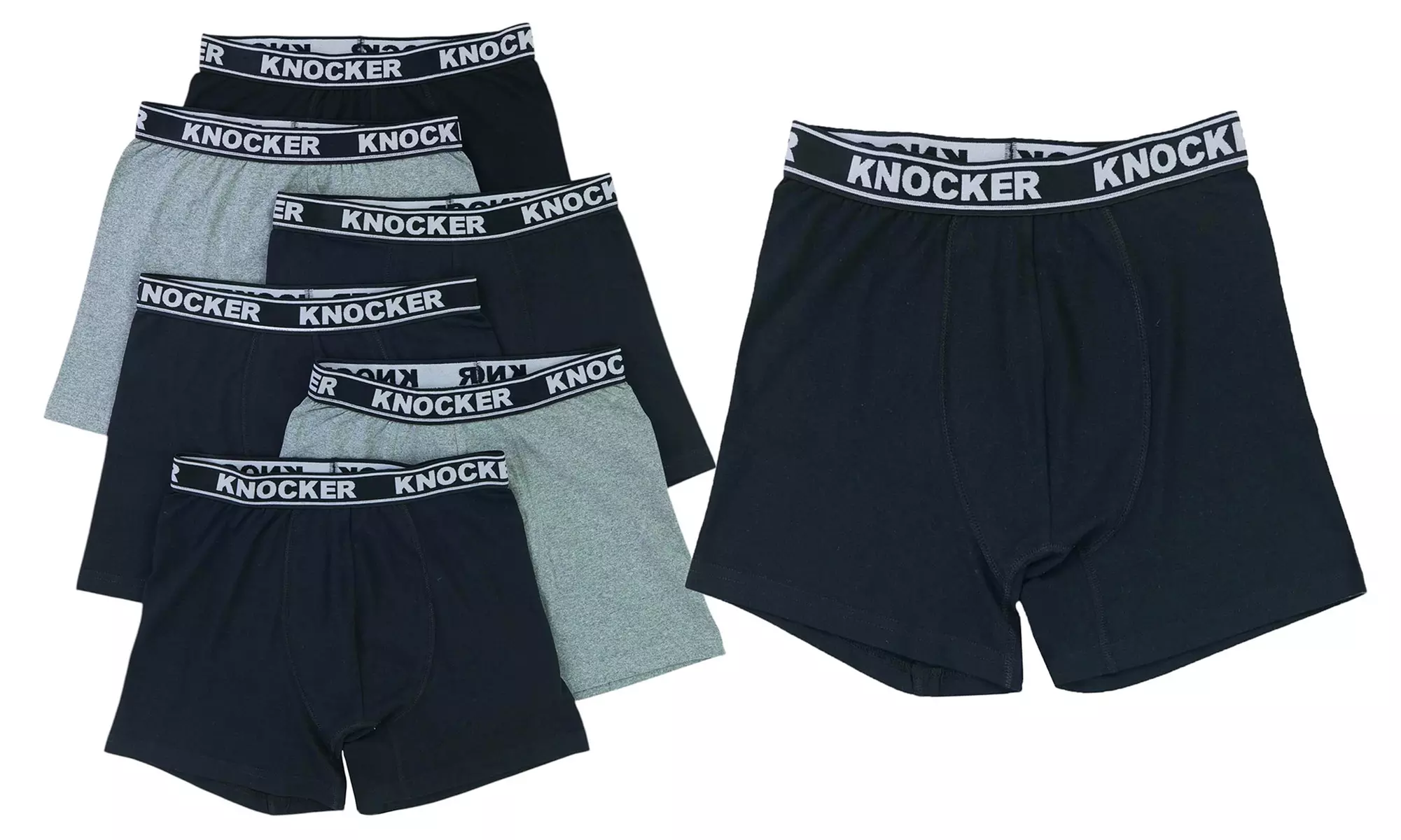 Men's Basic Assorted Cotton Stretch Boxer Briefs - 3 or 6 Pack