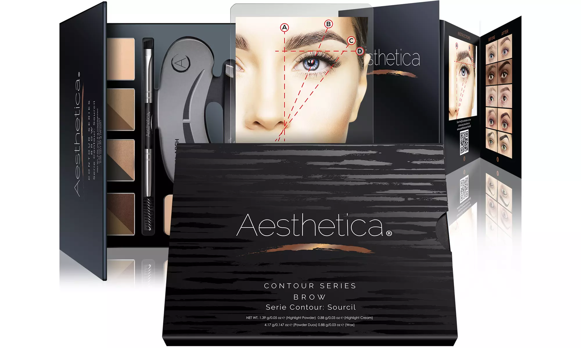 Aesthetica Brow-Contour Kit (16-Piece) - Primary Image