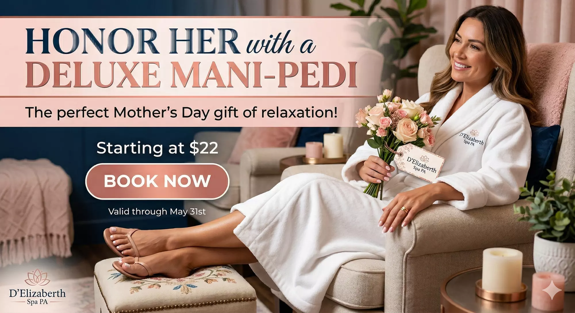 Mother’s Day Deluxe Mani‑Pedi Options
