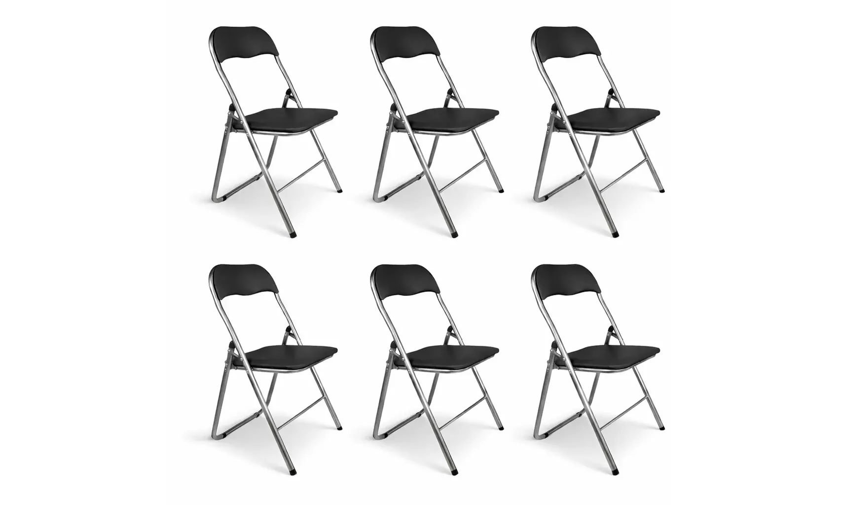 Set 6 sedie pieghevoli con struttura in acciaio Camillo Rigamonti srl