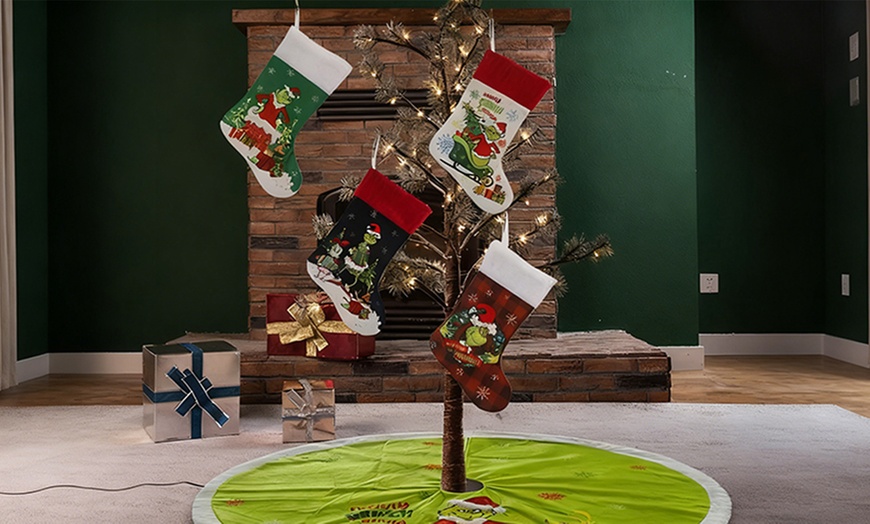 Image 4: Four Pack Grinch-Inspired Christmas Stockings