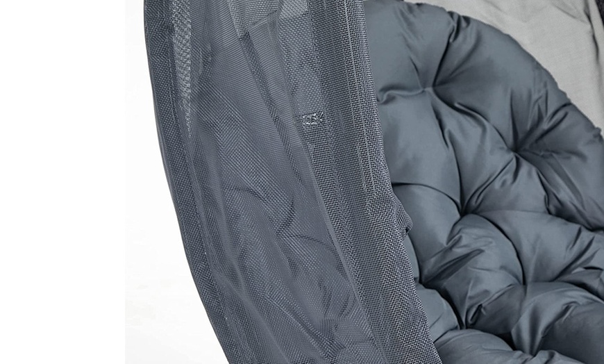 Image 4: Outsunny Hanging Egg-Shaped Chair