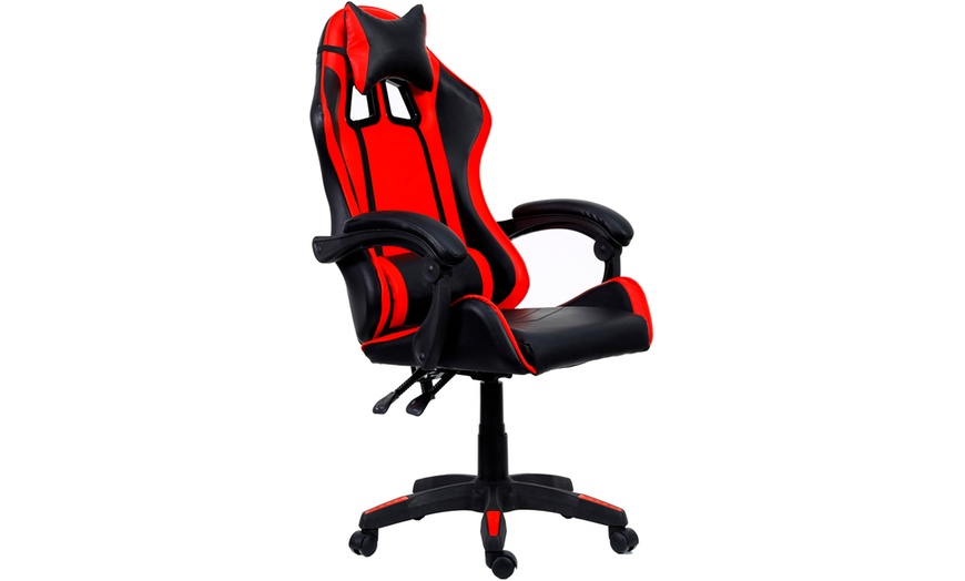 Image 4: Sedia gaming in similpelle reclinabile e regolabile