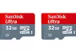 Sandisk 16GB or 32GB Ultra MicroSD Memory Card (2-Pack) (Manufacturer Refurbished) - Second Medium