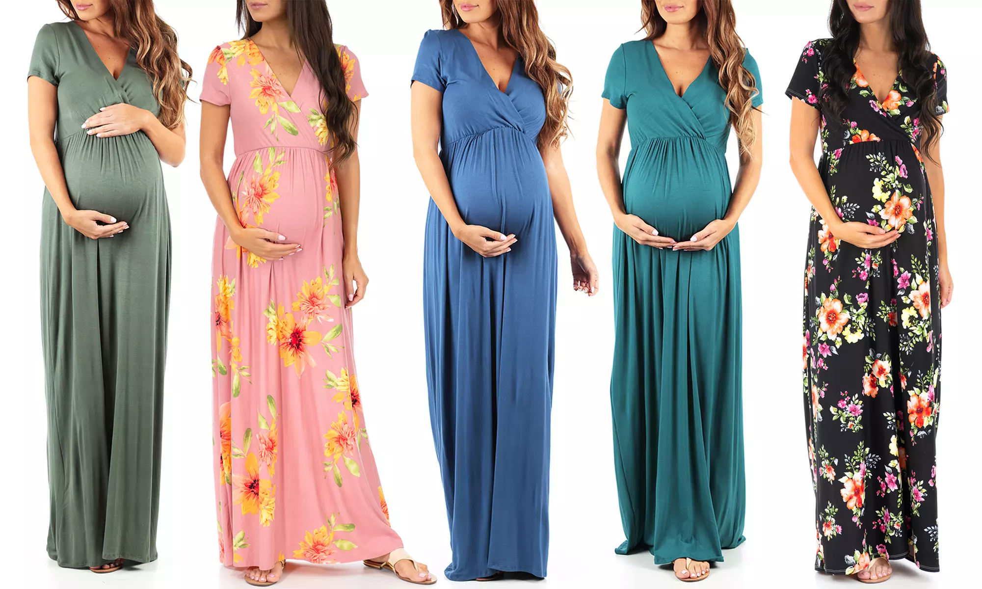 Women's Short Sleeve Maternity Dress - Primary Image