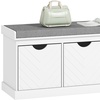 Image 8: HomCom Shoe Storage Bench 