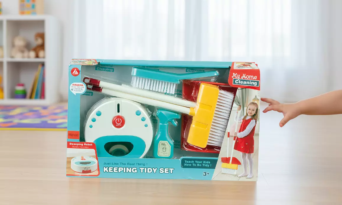 Set de ménage robot aspirateur pour enfant avec accessoires inclus par WDK Partner - Primary Image