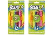 1 ou 2 paquets de 8 ou 12 crayons de couleur parfumés de la marque Scentos - Second Medium