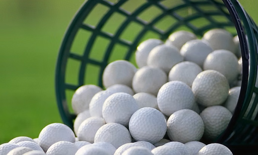 Image 1: Get Swinging with Buckets of Balls at the Range 