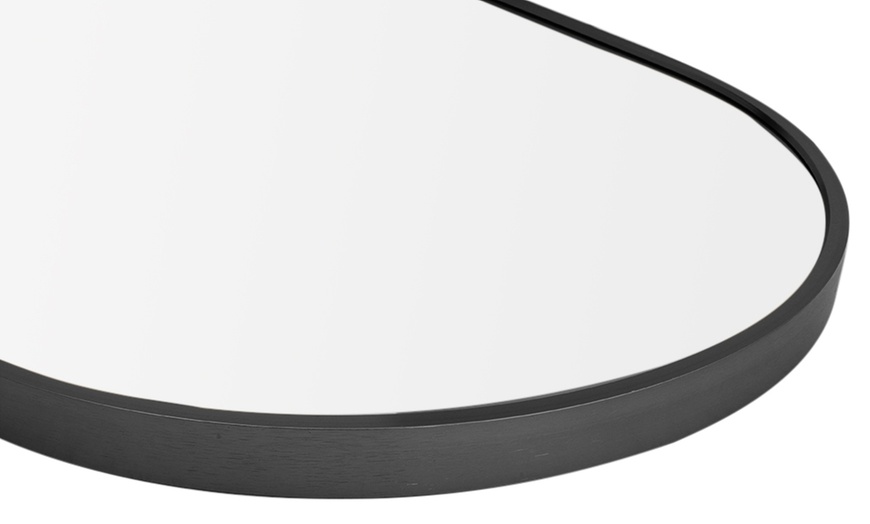 Image 6:  Oval Wall Mirror with Metal Frame 