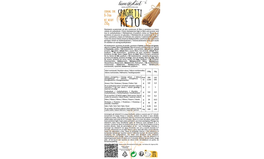 Image 14: Pâtes et riz protéinés Keto Line@ : 5 formats différents