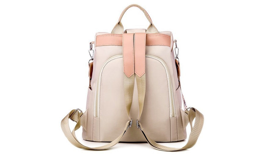 Image 8: Women's Floral Embroidered Anti-Theft Backpack