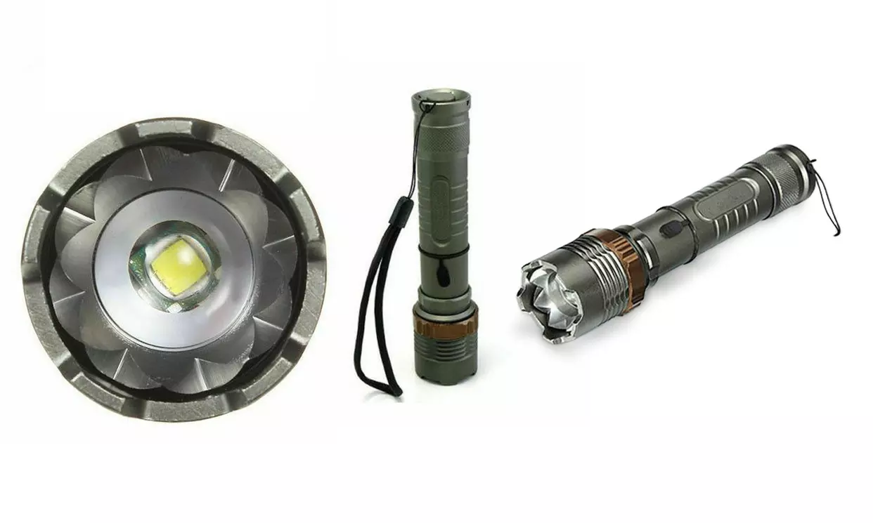 Rechargeable 200000LM Camping LED Flashlight T6 Tactical Police Torch,Batt,Char