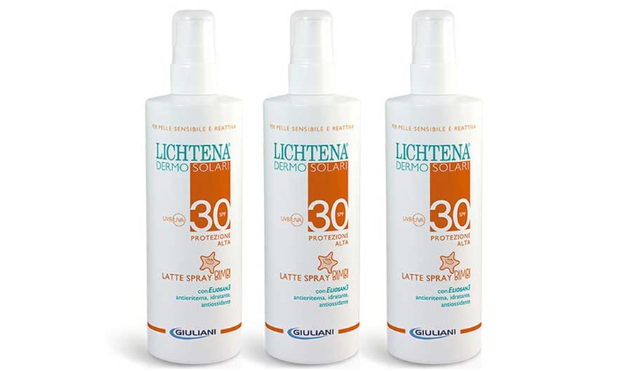 Image 3: 2, 3 o 4 Latte spray bimbi protezione alta SPF 30 da 200 ml