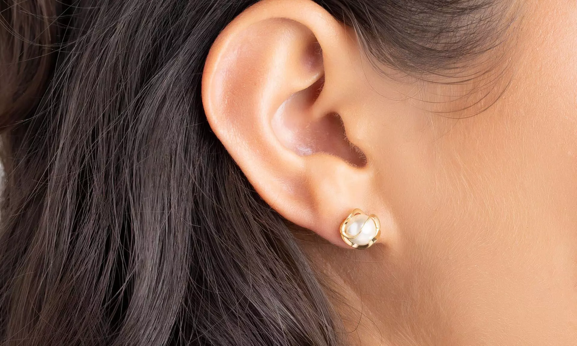 Cage Earrings with Cultured Freshwater Pearls