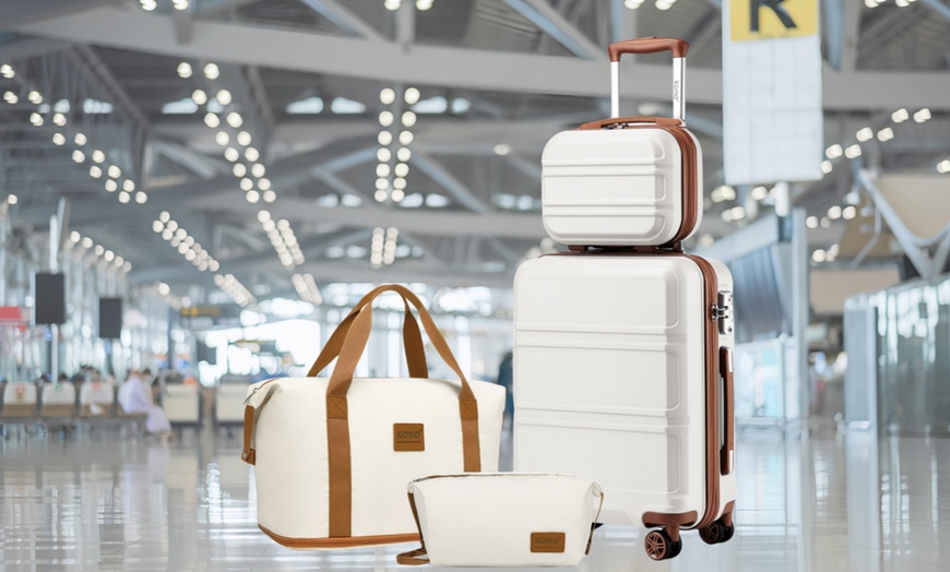 Image 3: Christmas Travel Luggage KONO 4-Piece Travel Set Ideal Gift For Family