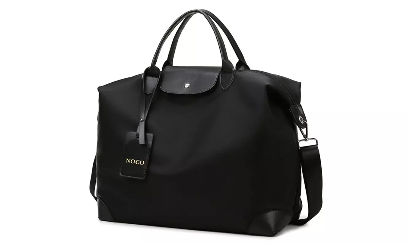 Water-resistant Large Tote Bag with Zip Closure and Trolley Sleeve