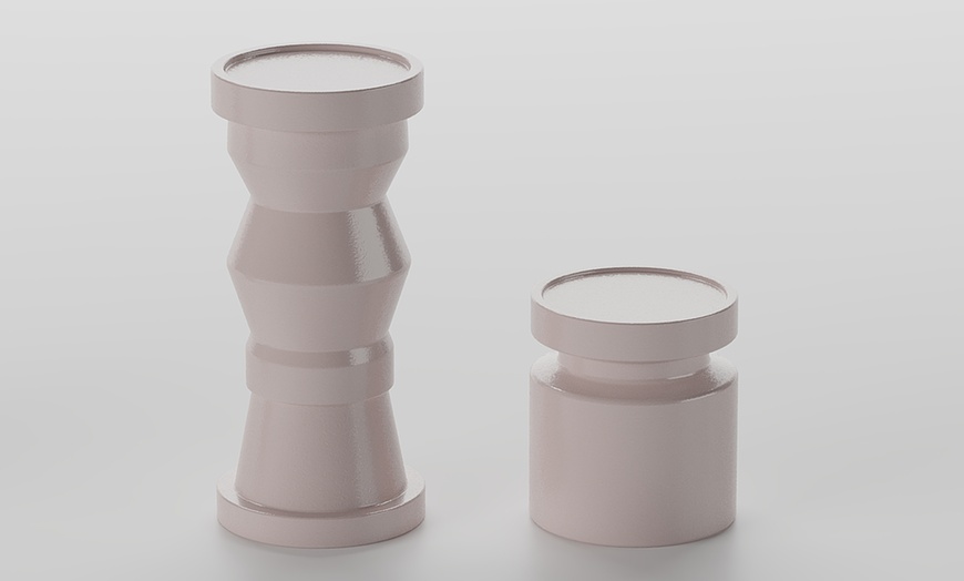 Image 4: Set de 2 bougeoirs minimalistes