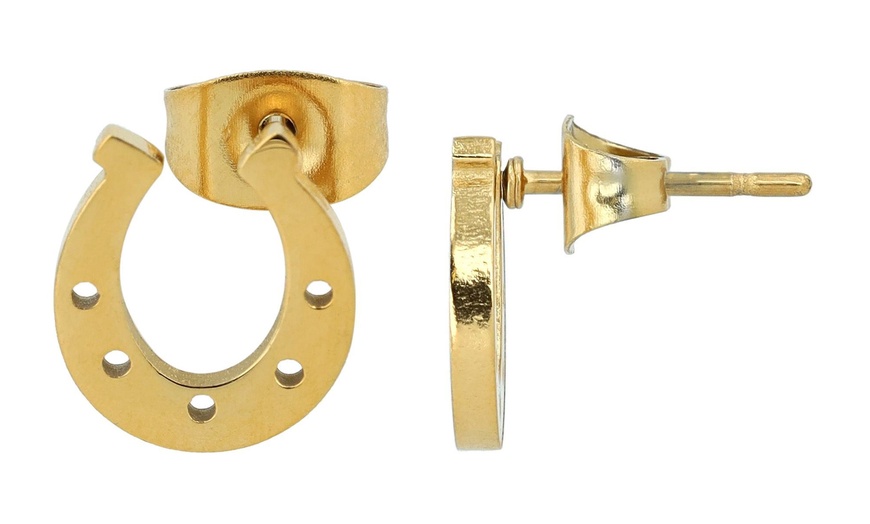 Image 31: Akzent Edelstahl-Ohrstecker für Damen