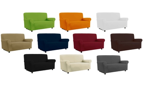Copridivano antimacchia elasticizzato Zeno per divani fino a 4 posti disponibile in vari colori