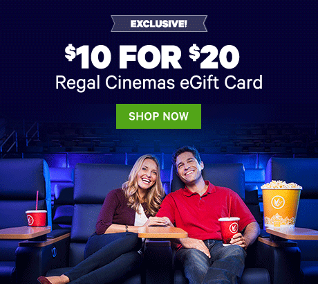 $10 for $20 Regal eGift Card