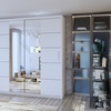 Image 6: Lima Modern Sliding Door Wardrobe with Mirror and Adjustable Shelves