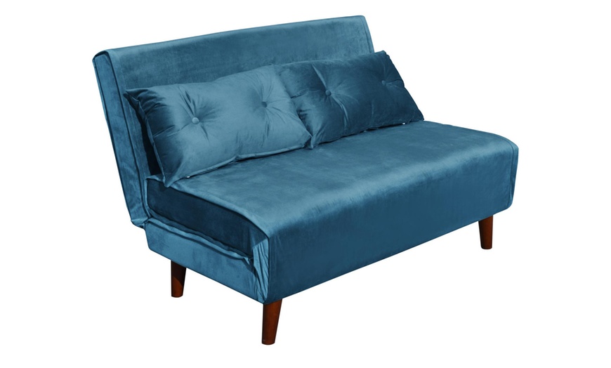 Image 3: 2 Seater Sofa Bed with Cushions