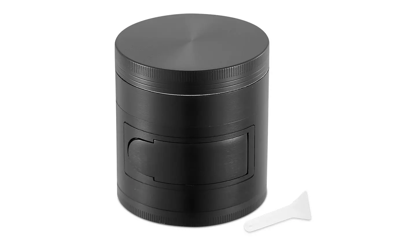 iMounTEK 4-Piece Herb Spice Tobacco Grinder with Window & Scraper