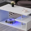 Image 18: High Gloss LED Coffee and Side Table Range