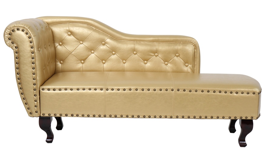 Image 9: Chesterfield Style Chaise Longue
