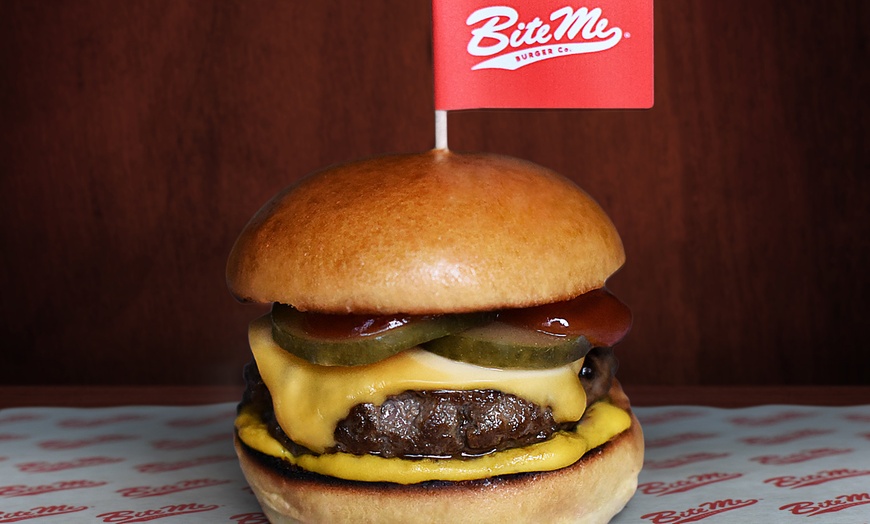 Image 5: Trio Burger, Fries and Drink at Bite Me Burger