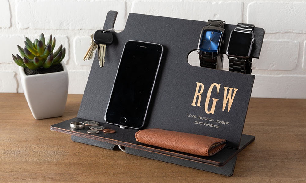 Custom Phone Docking Station with Engraving Options Available