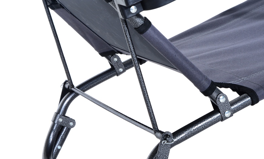 Image 21: Outsunny Two-in-One Foldable Lounger