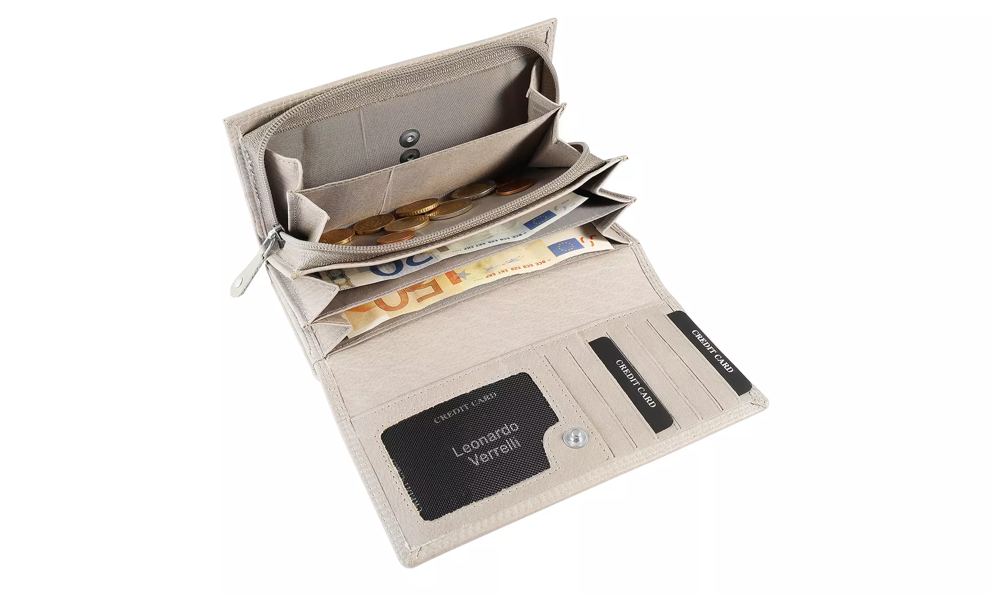 1x oder 2x Leonardo Verrelli Damen-Geldbörse mit RFID-Schutz