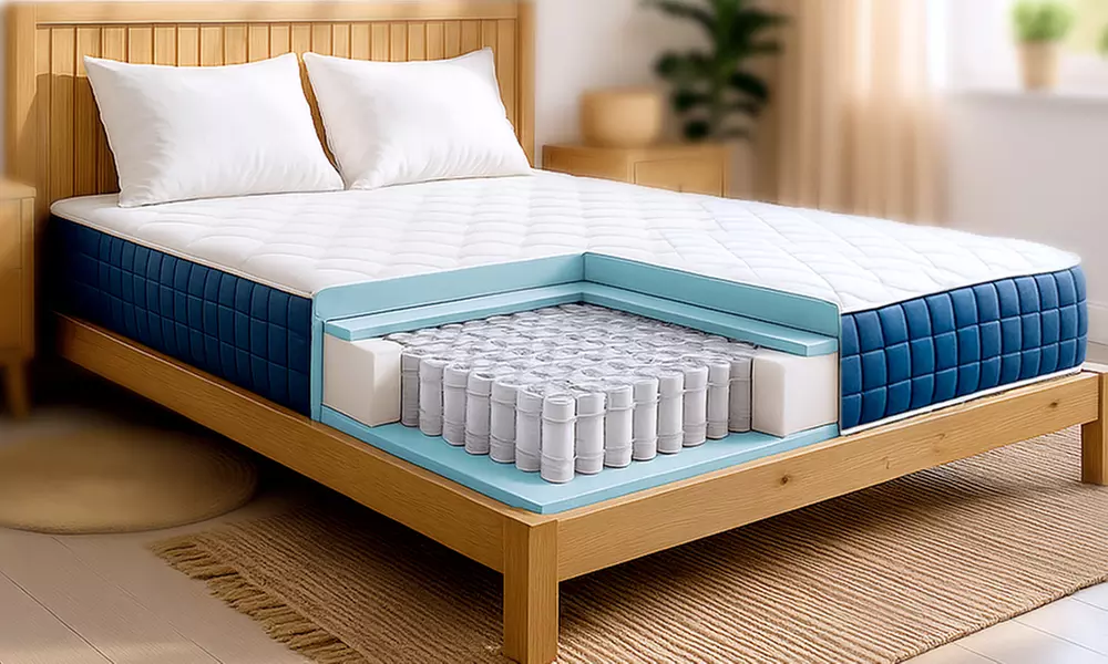 Colchón ortopédico 30 cm con muelles ensacados de The White Stone