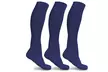 3-6 Pairs Knee-High Solid Compression Socks for Men & Women Graduated 15-20 mmHg - Second Medium