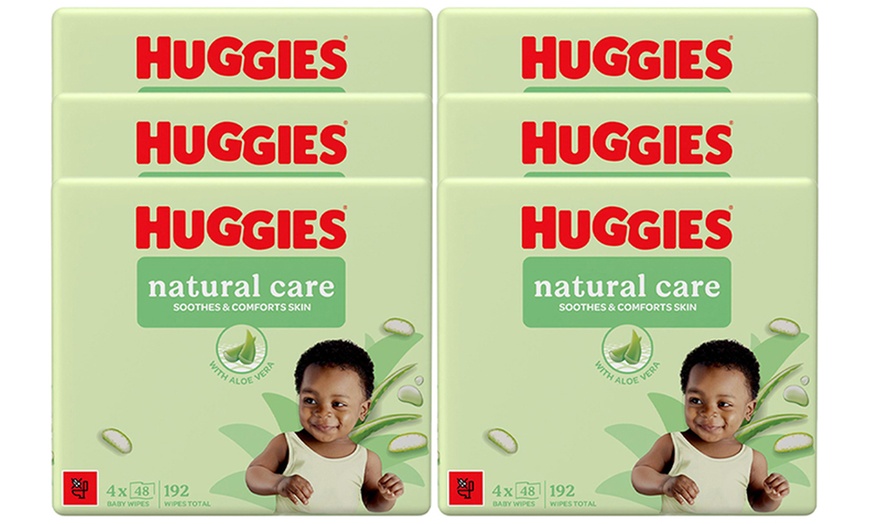 Image 3: Up to 6-Pack Huggies Natural Care PF Baby Wipes Sensitive Unscented