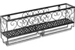 Wall Mounted Metal Wine Rack Wine Bottle Storage w/ Glass Holder Home Bar Decor - Second Medium