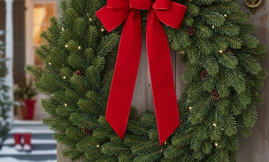 Image 2: Fraser Fir Christmas Wreath with Free Shipping