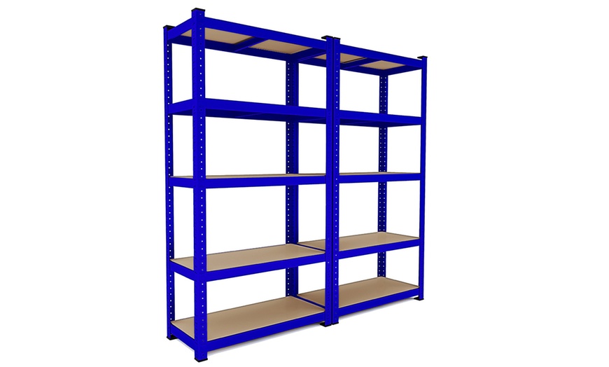 Image 3: Set di 2 scaffali in metallo con 5 ripiani