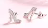 Sterling Silver Stiletto Stud Earrings with crystals from Swarovski