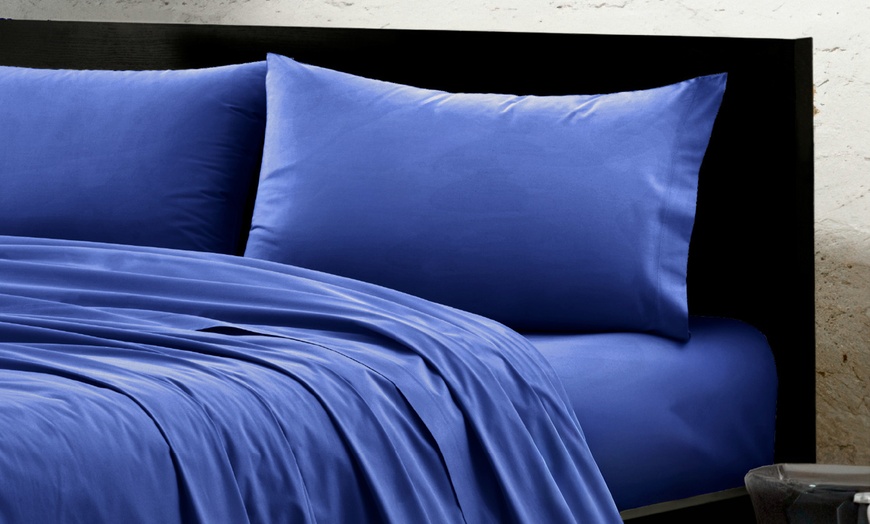 Image 11: Completo letto matrimoniale in 100% cotone percalle