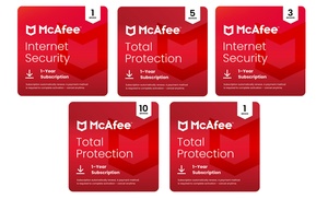 McAfee Total Protection or Internet Security, Up To 79% Off McAfee Total Protection or Internet Security, Up To 79% Off