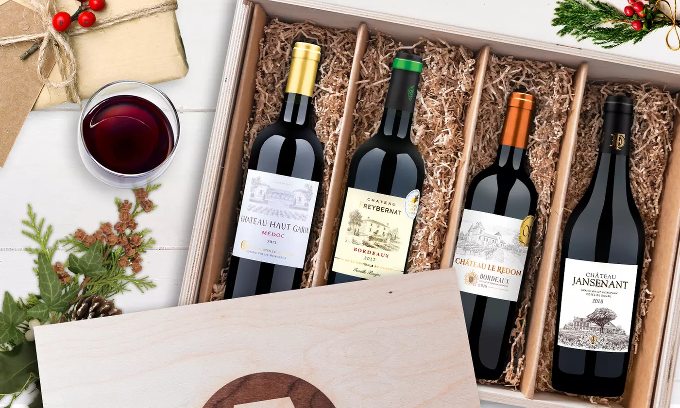 Wine Four-Pack with Collectible Wood Crate from Wine Insiders (Up to 67% Off). Four Options Available. - Second Medium