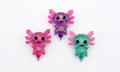 Groupon Unisex Kids Pink Stress Relief Squishy Toy Set:3x Axologel Glitter Axolotl Stress Relief Squishies