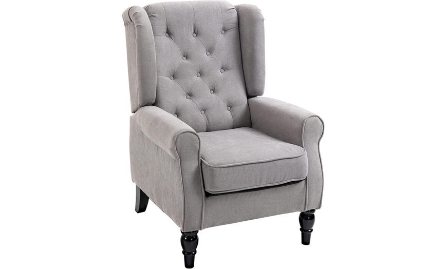 Image 16: HomCom High Back Armchair in choice of colours