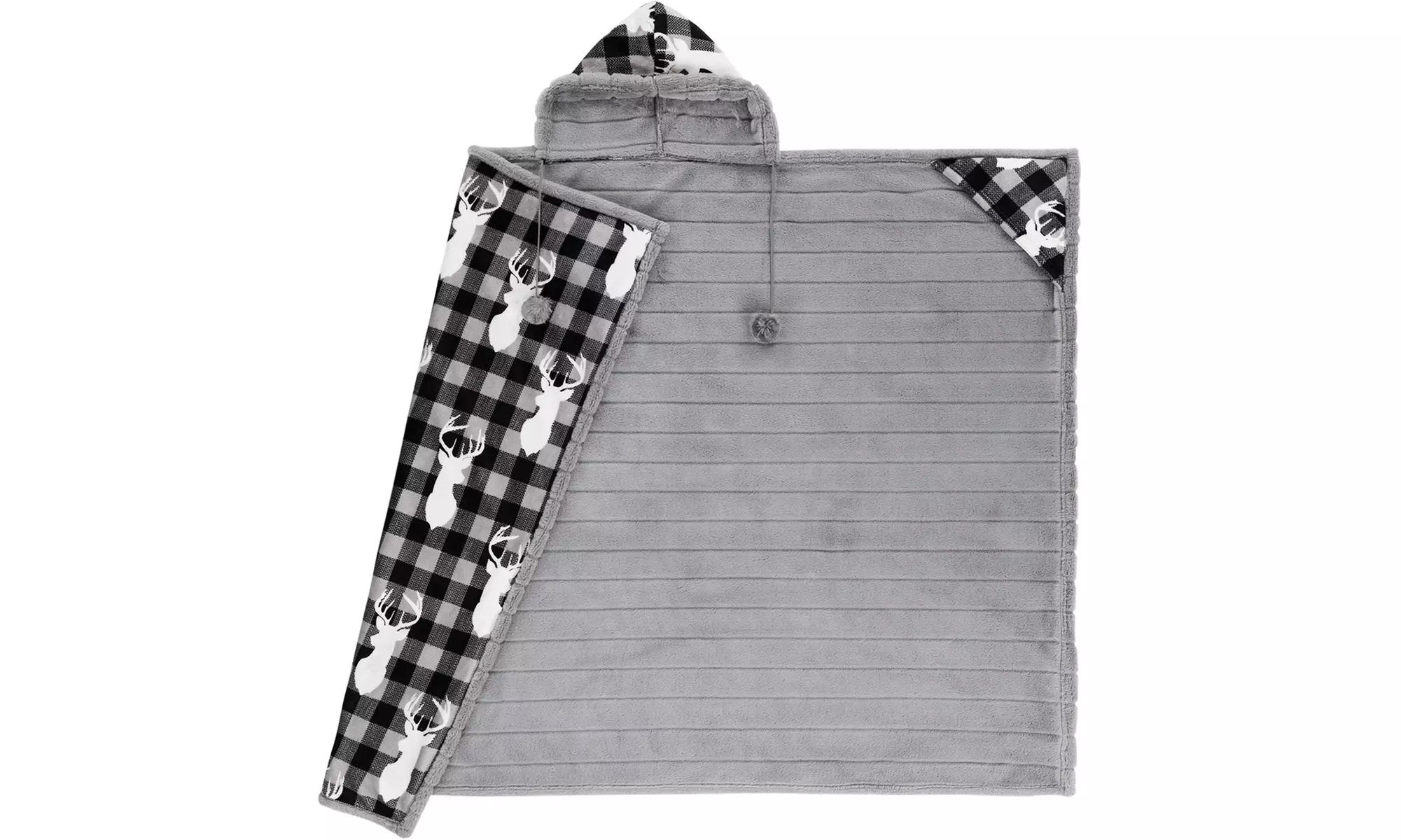 Luxury Super Soft Hoodie Sherpa-Lined Throw Blanket